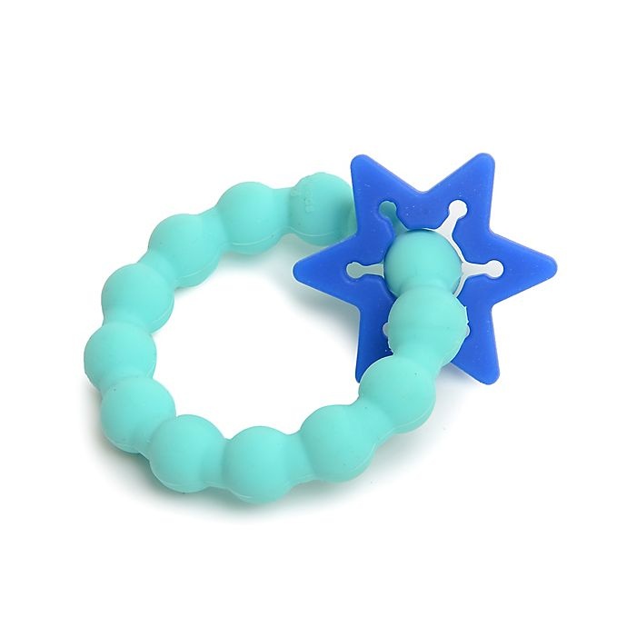 slide 2 of 3, chewbeads Baby Lovey and Teether - Turquoise, 1 ct