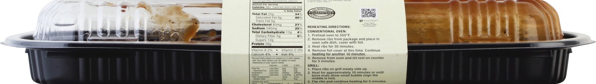 slide 3 of 4, Signature Cafe Sc Ribs Sweet Savory Sauce Full Rack Hot, 22 oz