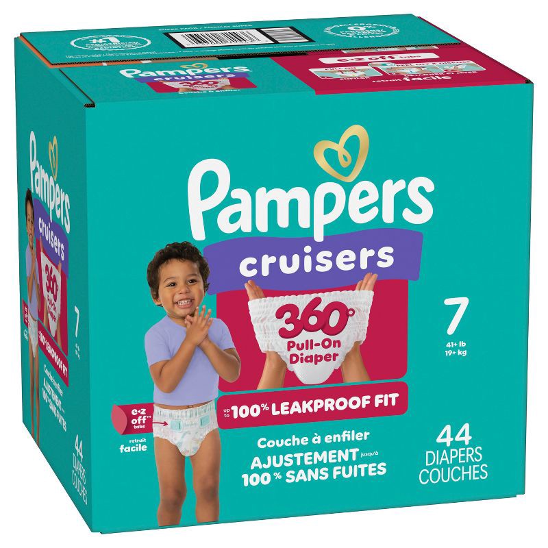 slide 13 of 15, Pampers Cruisers 360 Diapers Super Pack - Size 7 - 44ct, 7 x 44 ct