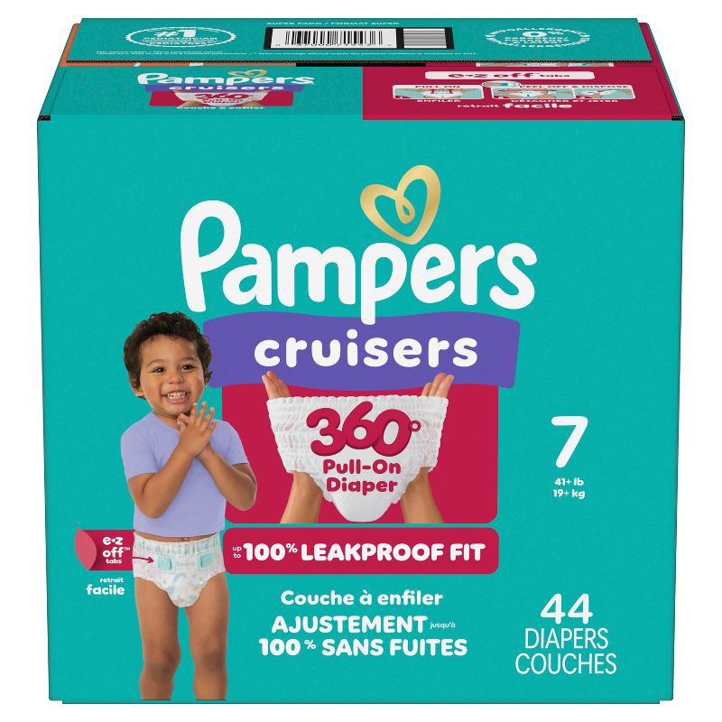 slide 15 of 15, Pampers Cruisers 360 Diapers Super Pack - Size 7 - 44ct, 7 x 44 ct