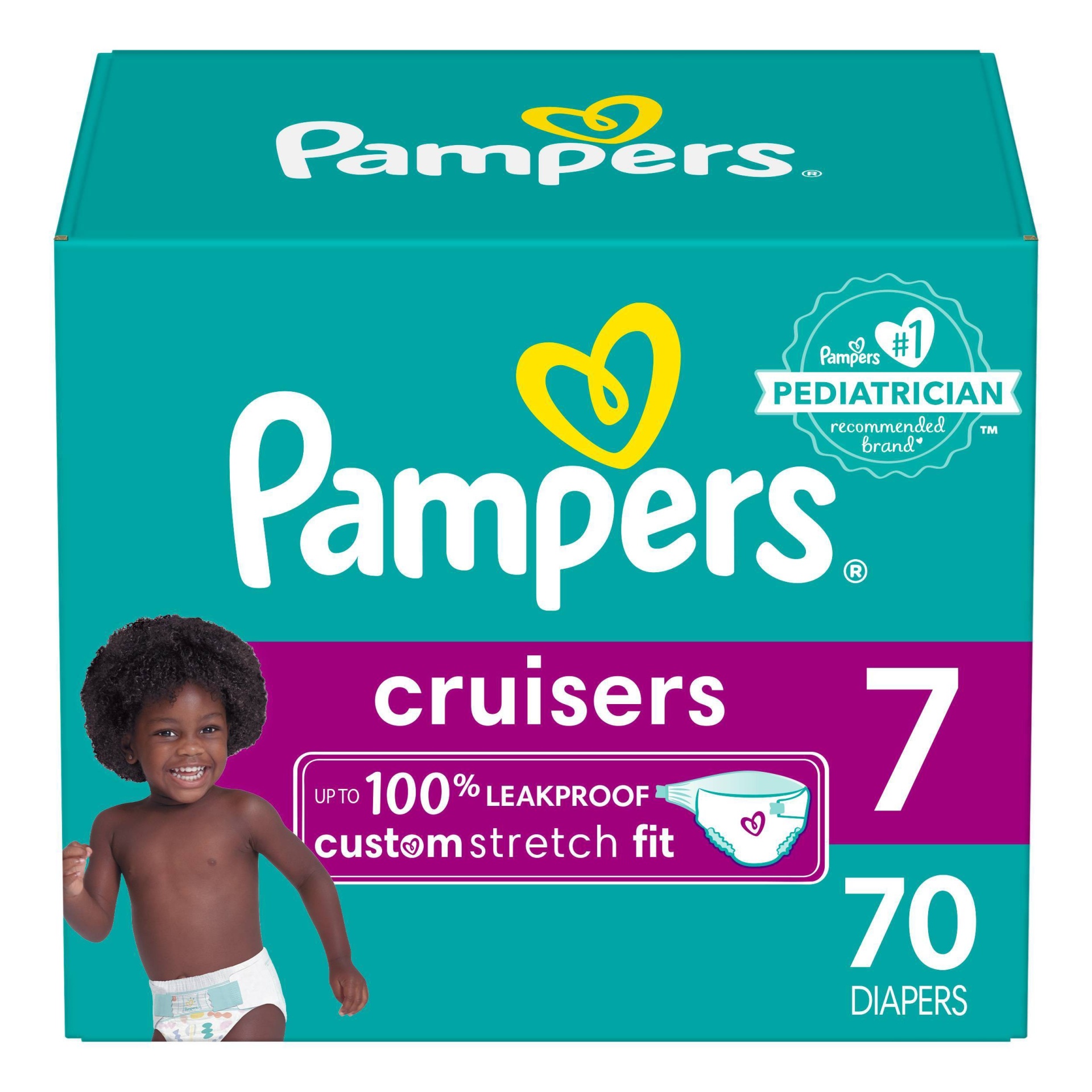slide 1 of 10, Pampers Cruisers Diapers Enormous Pack - Size 7 - 70ct, 70 ct