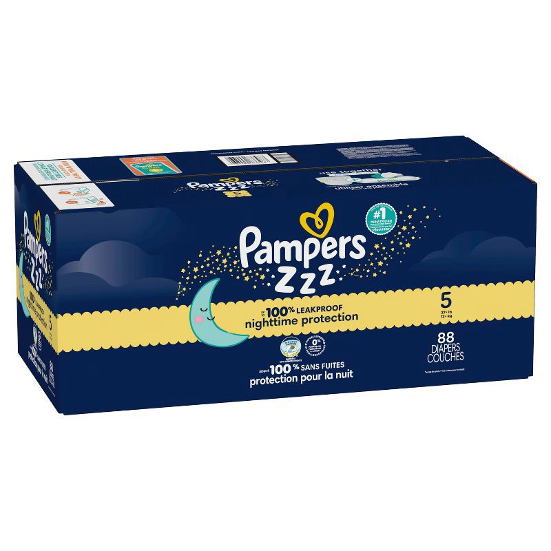 slide 16 of 16, Pampers Swaddlers Overnight Diapers - Size 5 - 88ct, 5 x 88 ct