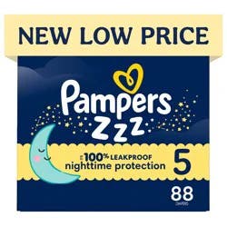 Pampers Swaddlers Overnight Diapers - Size 5 - 88ct