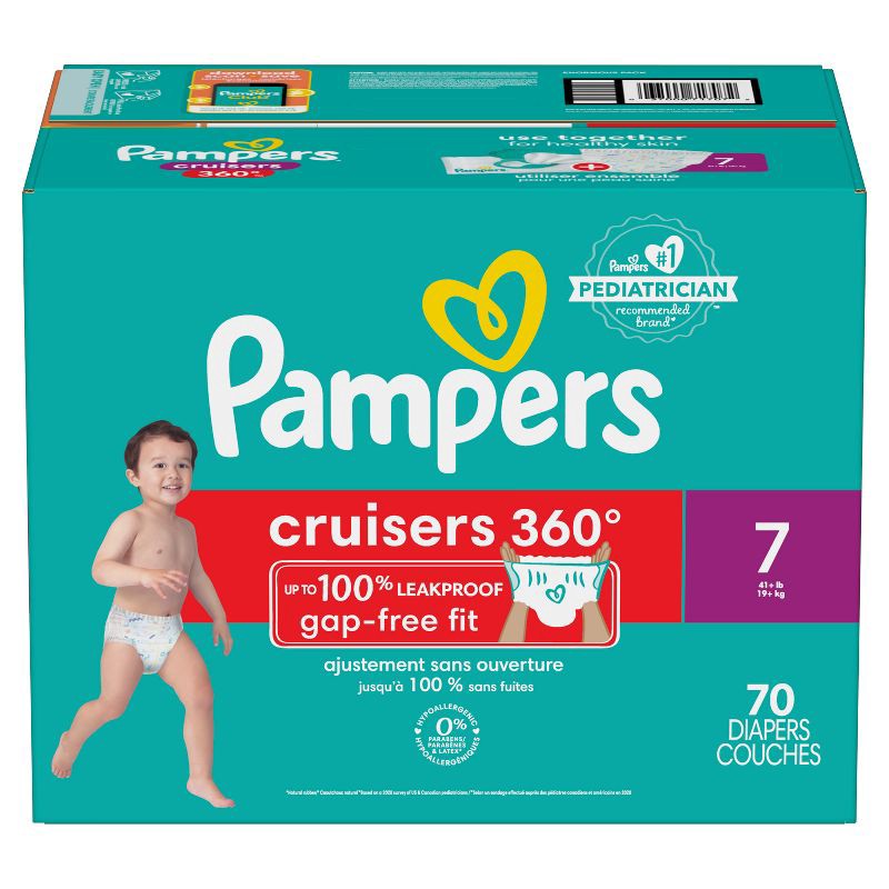slide 12 of 12, Pampers Cruisers 360 Diapers Enormous Pack - Size 7 - 70ct, 70 ct