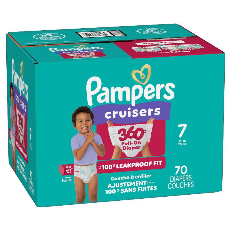 slide 13 of 15, Pampers Cruisers 360 Diapers Pack - Size 7 - 70ct, 7 x 70 ct