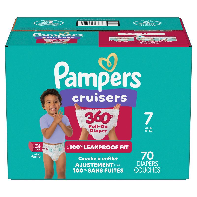 slide 15 of 15, Pampers Cruisers 360 Diapers Pack - Size 7 - 70ct, 7 x 70 ct