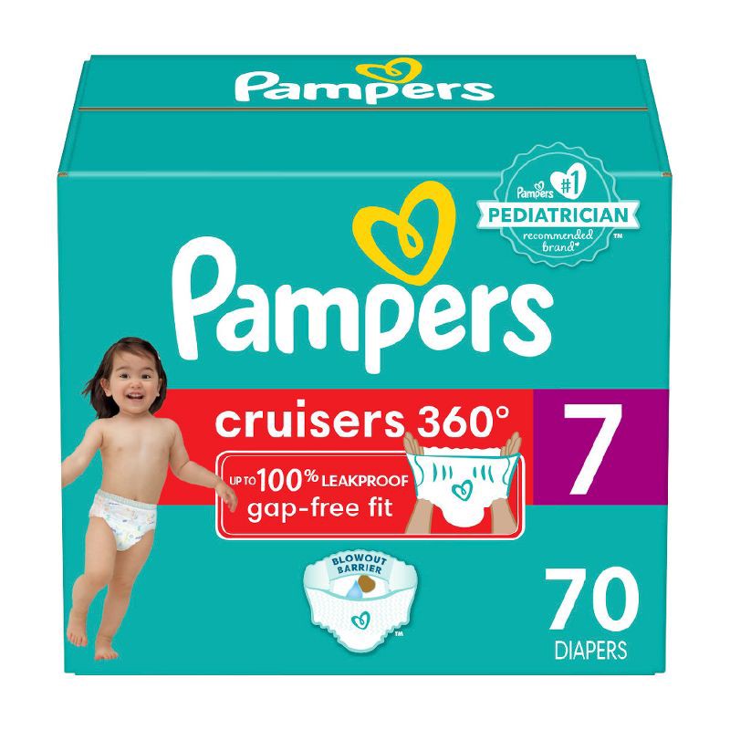 slide 1 of 13, Pampers Cruisers 360 Diapers Pack - Size 7 - 70ct, 70 ct