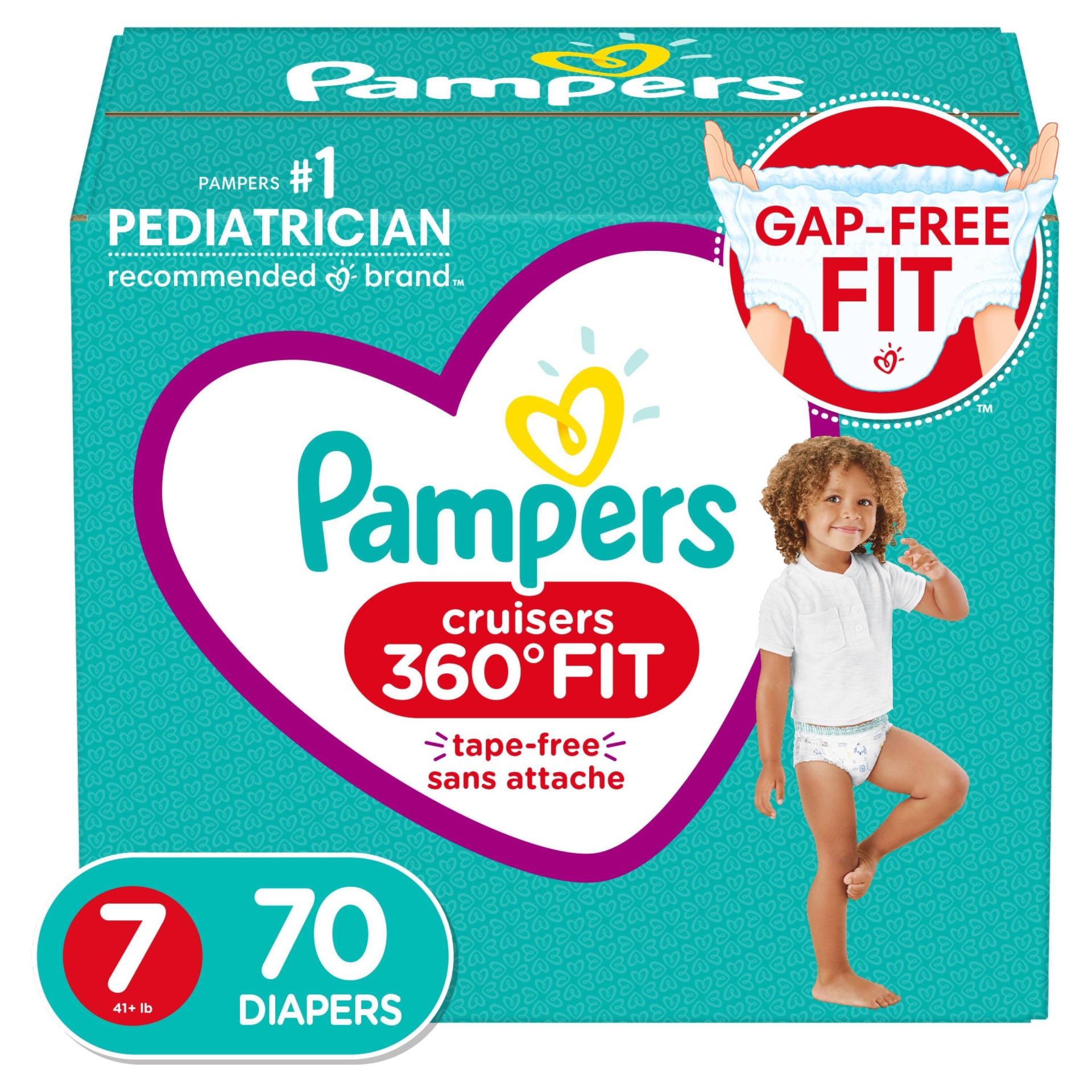 slide 1 of 11, Pampers Cruisers 360 Diapers Enormous Pack - Size 7 - 70ct, 70 ct