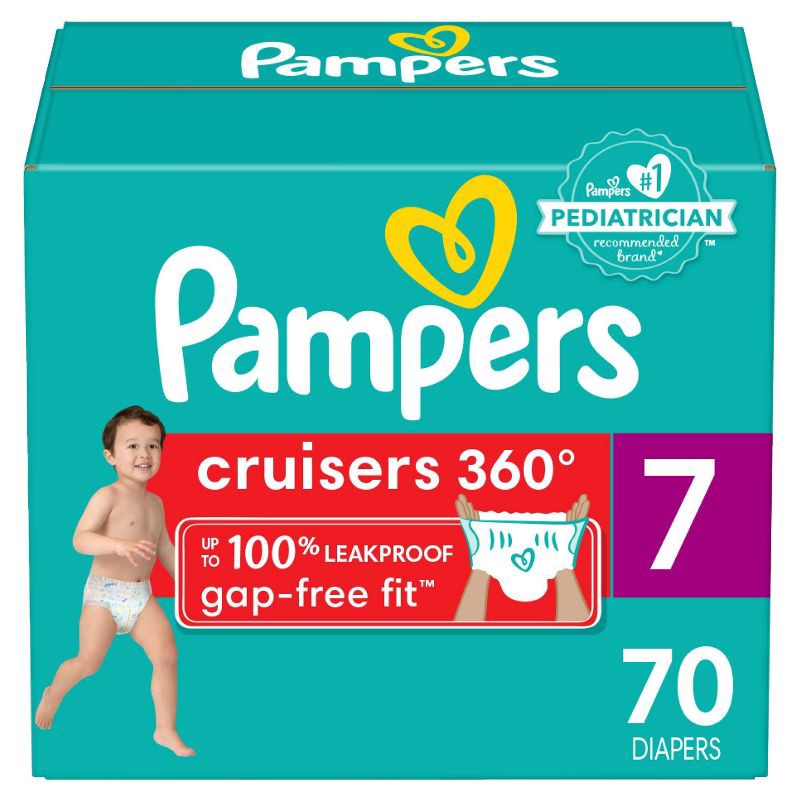 slide 1 of 12, Pampers Cruisers 360 Diapers Enormous Pack - Size 7 - 70ct, 70 ct