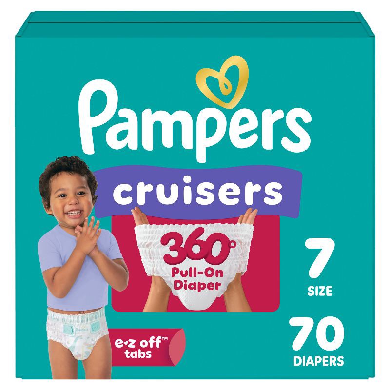 slide 1 of 15, Pampers Cruisers 360 Diapers Pack - Size 7 - 70ct, 7 x 70 ct