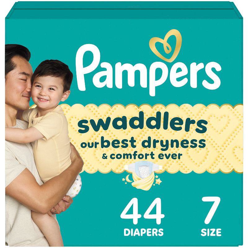 slide 1 of 16, Pampers Swaddlers Sensitive Disposable Diapers - Size 7 - 44ct, 7 x 44 ct