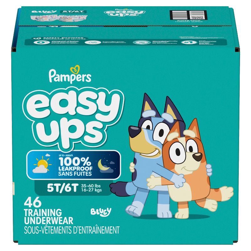 slide 13 of 16, Pampers Easy Ups Bluey Training Underwear - Size 5T-6T - 46ct, 46 ct