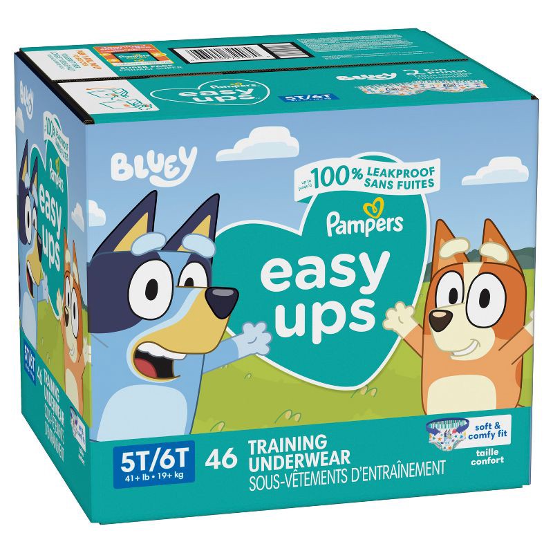 slide 13 of 15, Pampers Easy Ups Bluey Training Underwear - Size 5T-6T - 46ct, 46 ct