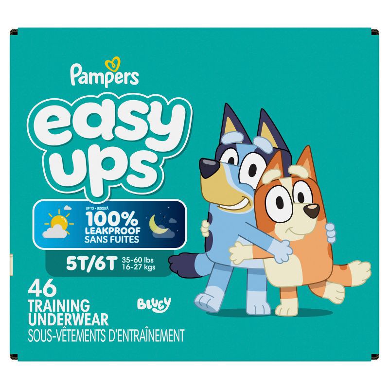 slide 14 of 16, Pampers Easy Ups Bluey Training Underwear - Size 5T-6T - 46ct, 46 ct