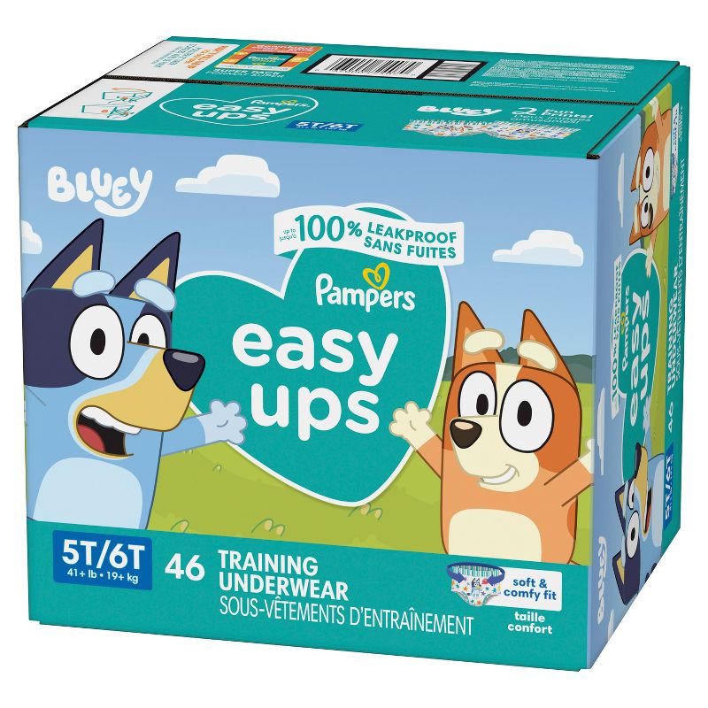 slide 14 of 15, Pampers Easy Ups Bluey Training Underwear - Size 5T-6T - 46ct, 46 ct