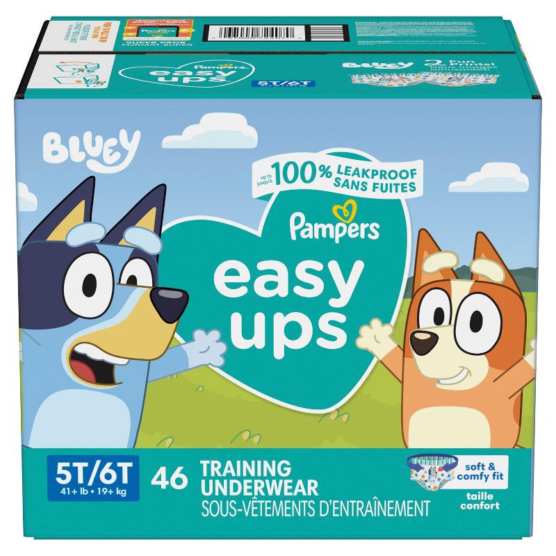 slide 15 of 15, Pampers Easy Ups Bluey Training Underwear - Size 5T-6T - 46ct, 46 ct