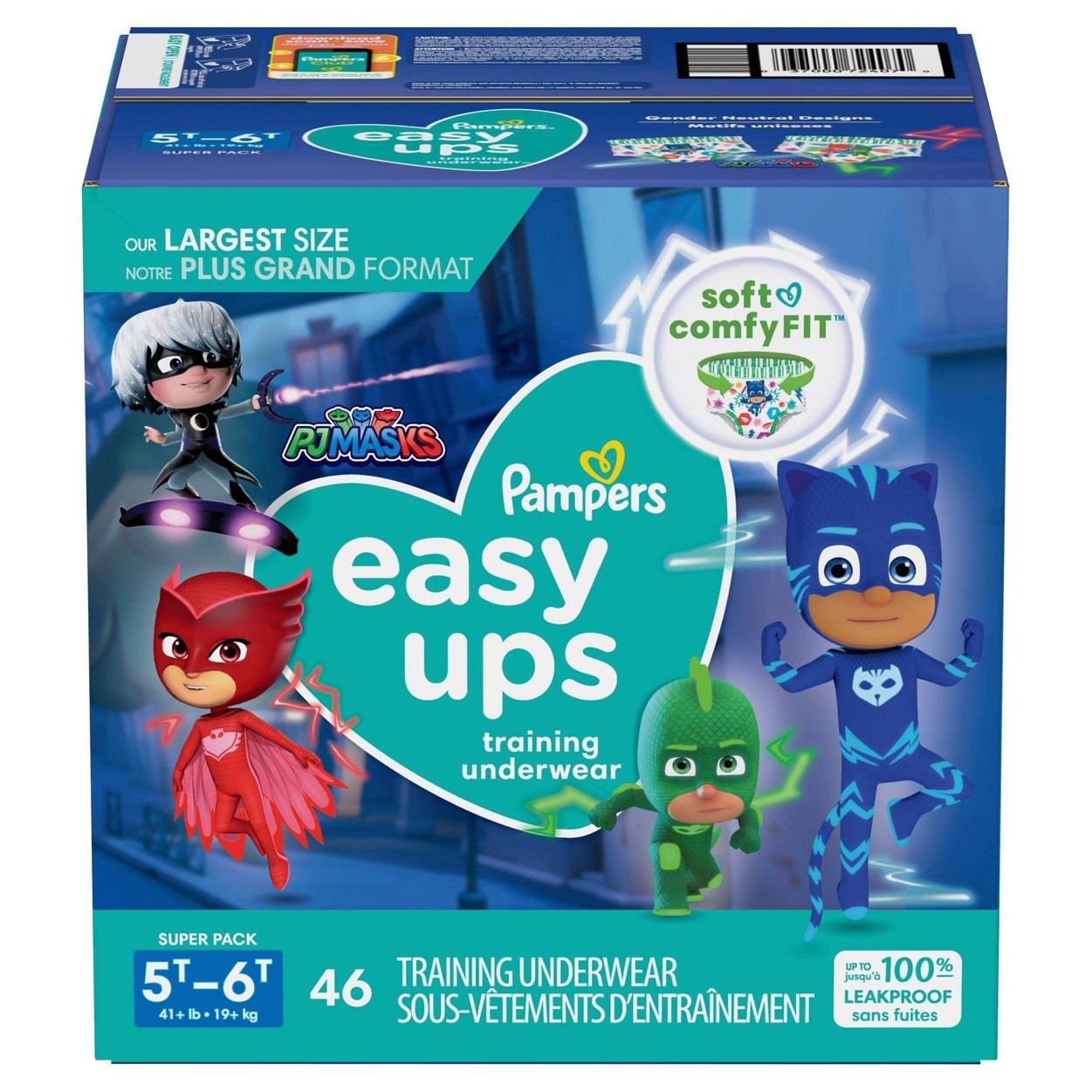 slide 10 of 10, Pampers Easy Ups Boys Training Underwear Super Pack Size 5T-6T, 46 ct