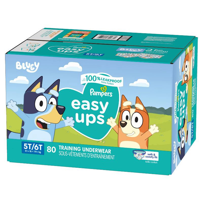 slide 14 of 15, Pampers Easy Ups Bluey Training Underwear - Size 5T-6T - 80ct, 80 ct