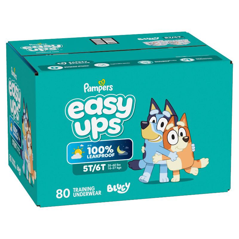 slide 15 of 18, Pampers Easy Ups Bluey Training Underwear - Size 5T-6T - 80ct, 80 ct