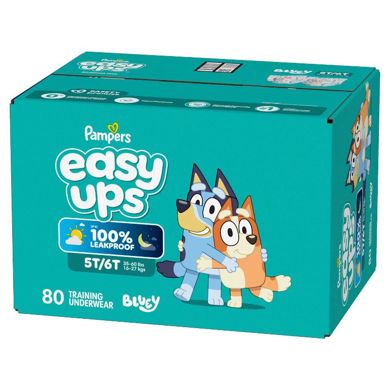 slide 16 of 18, Pampers Easy Ups Bluey Training Underwear - Size 5T-6T - 80ct, 80 ct