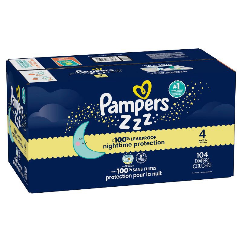 slide 16 of 16, Pampers Swaddlers Overnight Diapers - Size 4 - 104ct, 4 x 104 ct