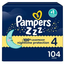 Pampers Swaddlers Overnight Diapers - Size 4 - 104ct