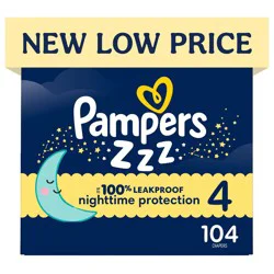 Pampers Swaddlers Overnight Diapers - Size 4 - 104ct