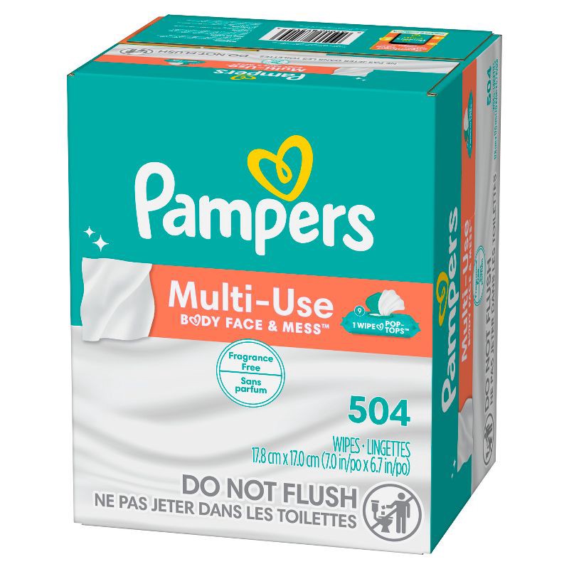 slide 11 of 11, Pampers Multi-Use Fragrance Free Baby Wipes - 504ct, 504 ct