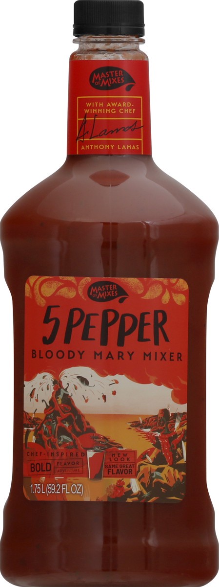 slide 5 of 9, Master of Mixes 5-Pepper Bloody Mary - 1.75 liter, 1.75 liter