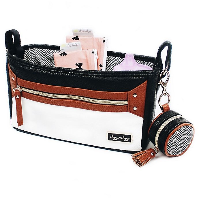 slide 2 of 8, Itzy Ritzy Stroller Caddy - Coffee and Cream, 1 ct