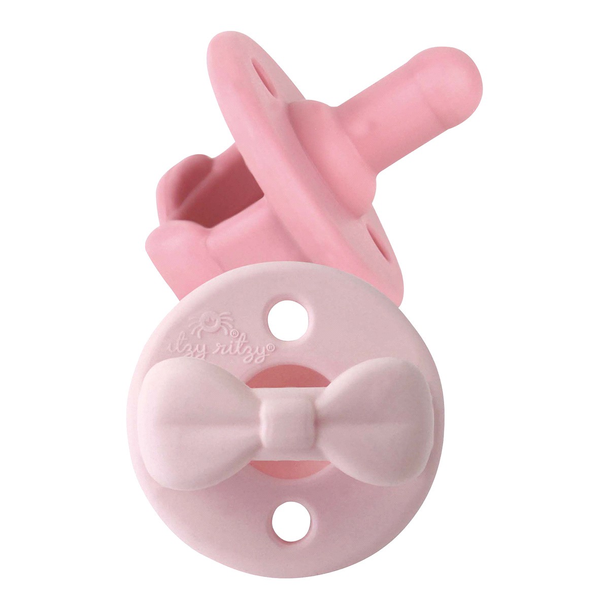 slide 2 of 2, Itzy Ritzy Sweetie Soother, Pink Bows Pacifier, 1 ct