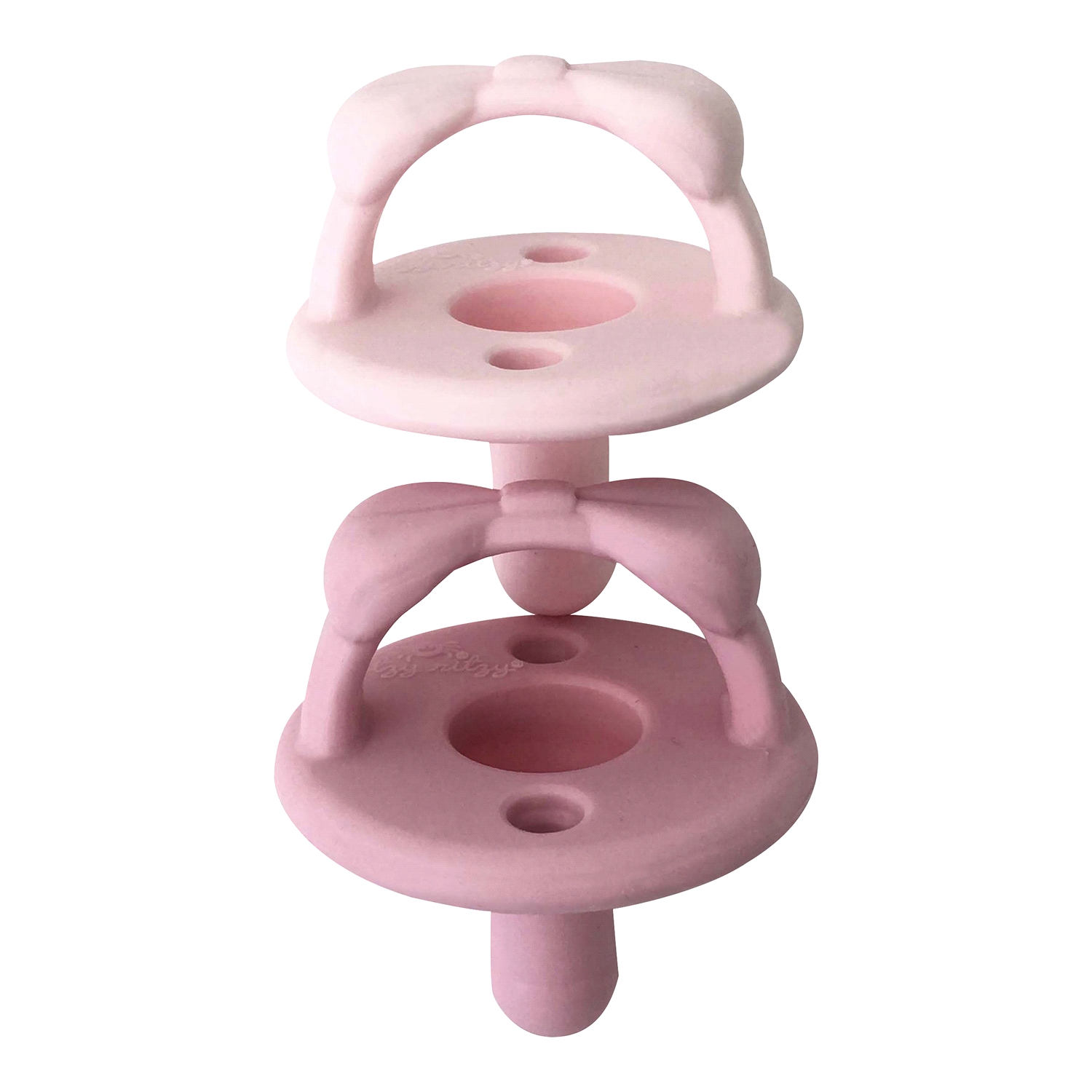slide 1 of 2, Itzy Ritzy Sweetie Soother, Pink Bows Pacifier, 1 ct