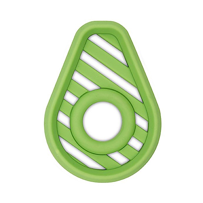 slide 1 of 2, Itzy Ritzy Avocado Silicone Teether - Green, 1 ct