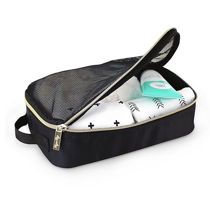 slide 4 of 11, Itzy Ritzy Packing Cubes - Black/Gold, 3 ct