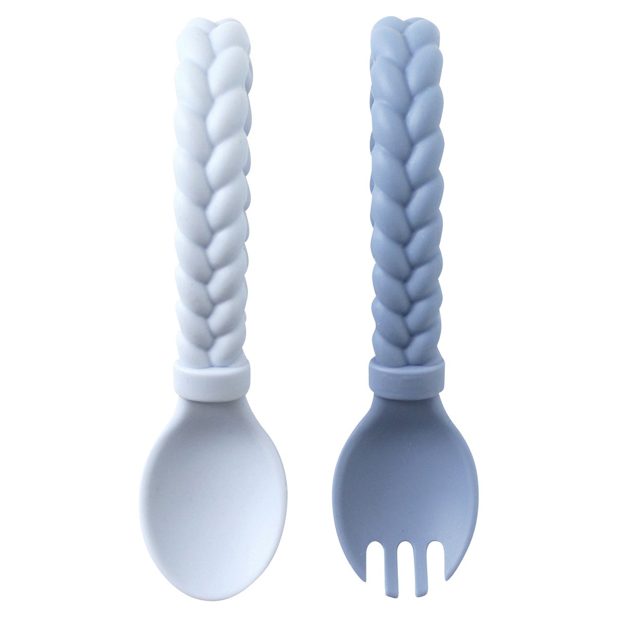 slide 2 of 2, Itzy Ritzy Sweetie Spoon and Fork - Blue, 1 ct