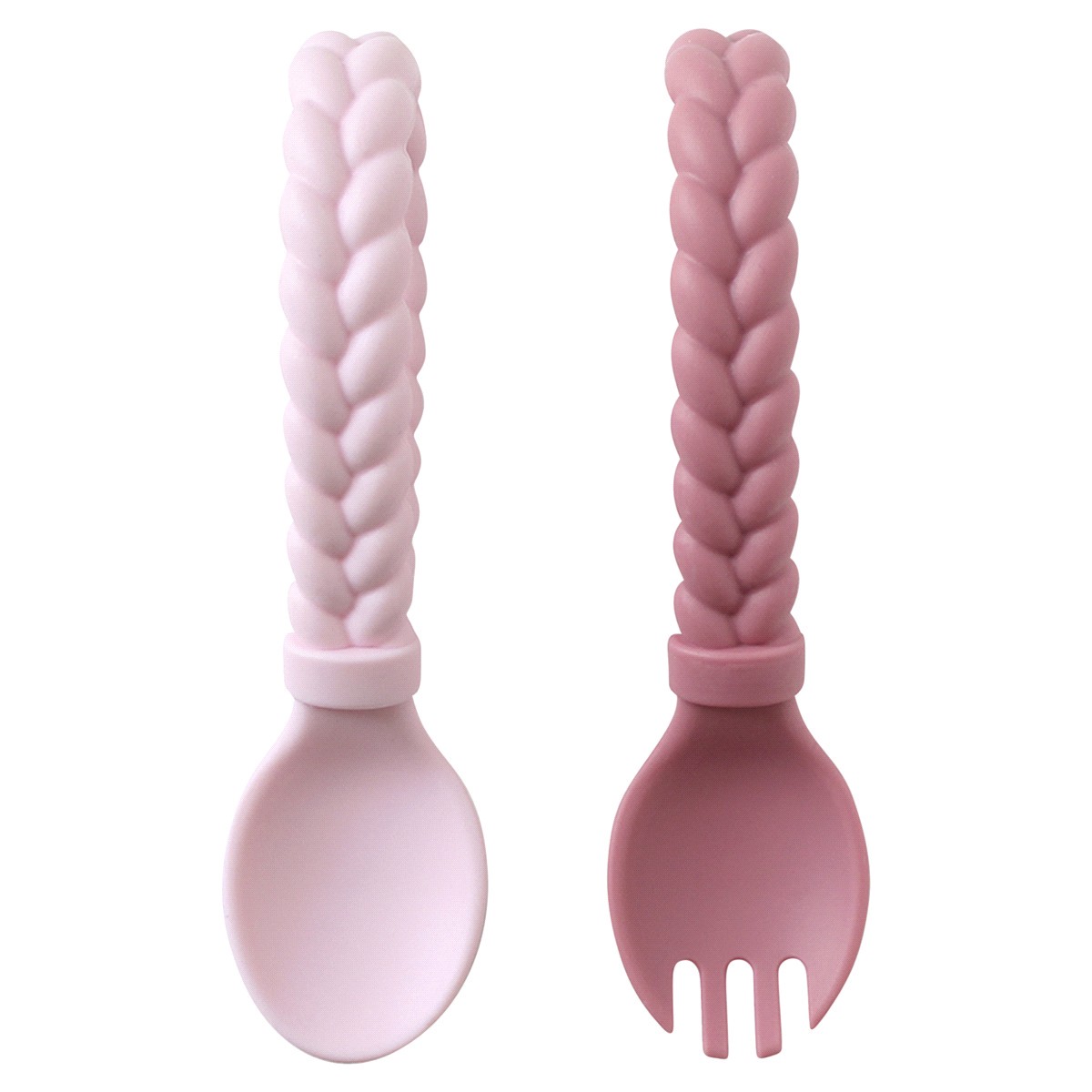 slide 2 of 2, Itzy Ritzy Sweetie Spoon and Fork Pink, 1 ct