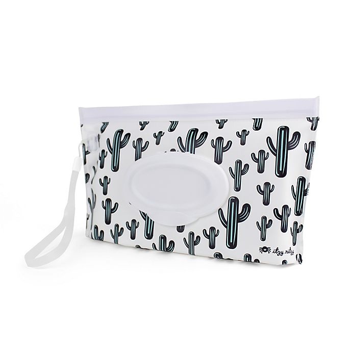 slide 3 of 4, Itzy Ritzy Take & Travel Pouch Reusable Wipes Case - Catcus Crew, 1 ct