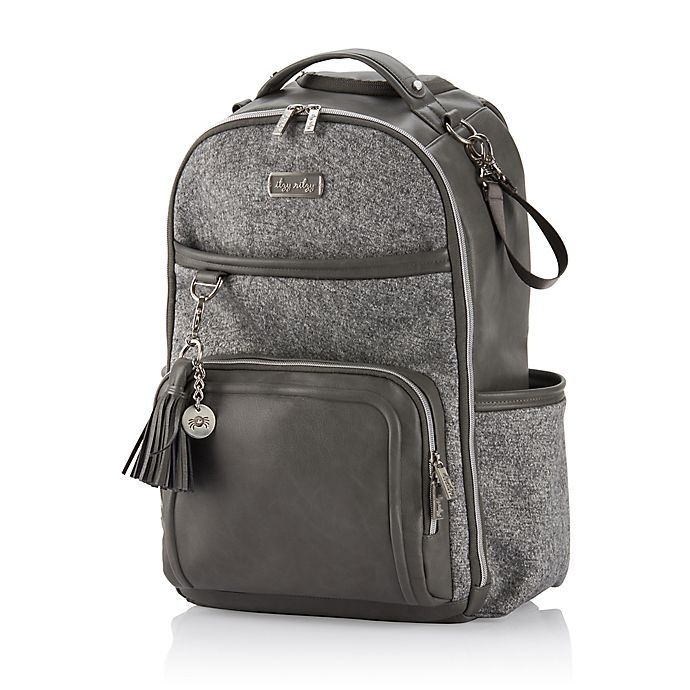 slide 7 of 13, Itzy Ritzy Boss Plus Diaper Bag Backpack - Grey, 1 ct