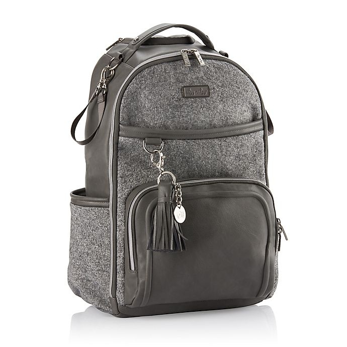 slide 8 of 13, Itzy Ritzy Boss Plus Diaper Bag Backpack - Grey, 1 ct