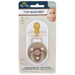 Itzy Ritzy Itzy Soother Natural Rubber Pacifier - Coconut & Toast
