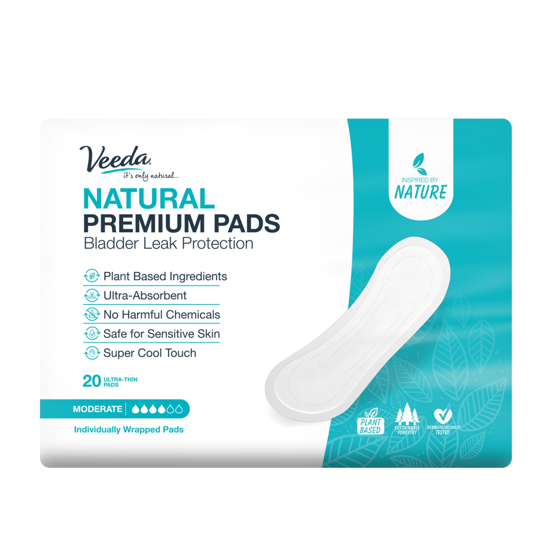 Veeda Ultra Thin Incontinence Pad, Moderate 20 ct Shipt