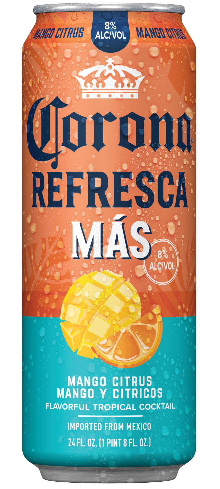 slide 1 of 6, Corona Refresca Corona Mango Citrus 24Oz Can, 24 oz