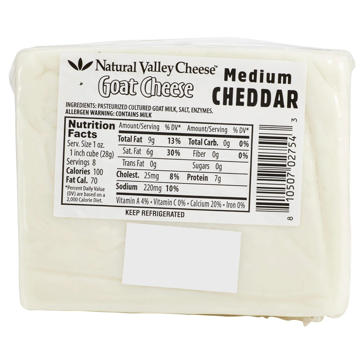slide 2 of 2, Natural Valley Cheese 8 oz, 8 oz