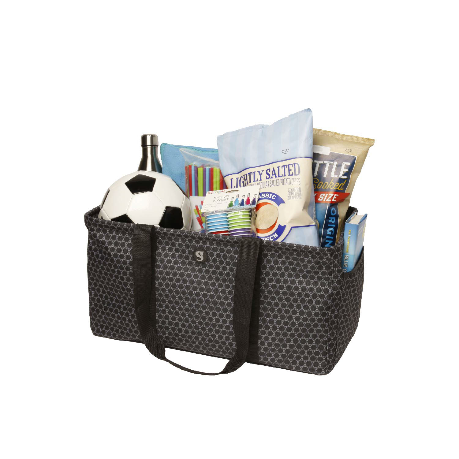 slide 4 of 5, Geckobrands Large Utility Tote - Assorted Everyday Grey and Black Honeycomb, 1 ct