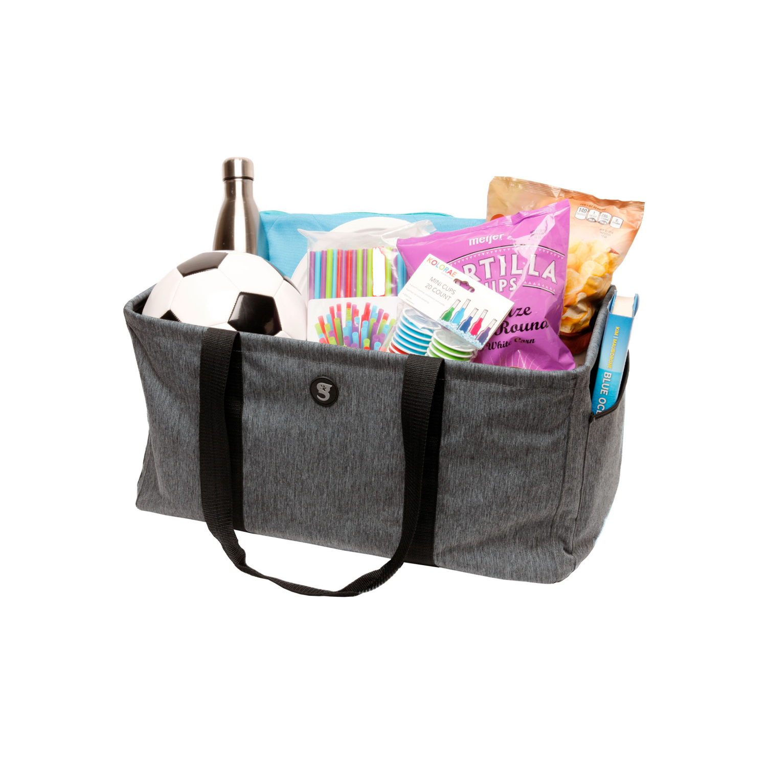 slide 5 of 5, Geckobrands Large Utility Tote - Assorted Everyday Grey and Black Honeycomb, 1 ct