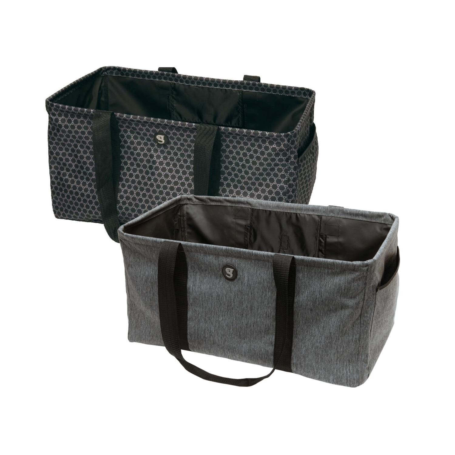 slide 1 of 5, Geckobrands Large Utility Tote - Assorted Everyday Grey and Black Honeycomb, 1 ct