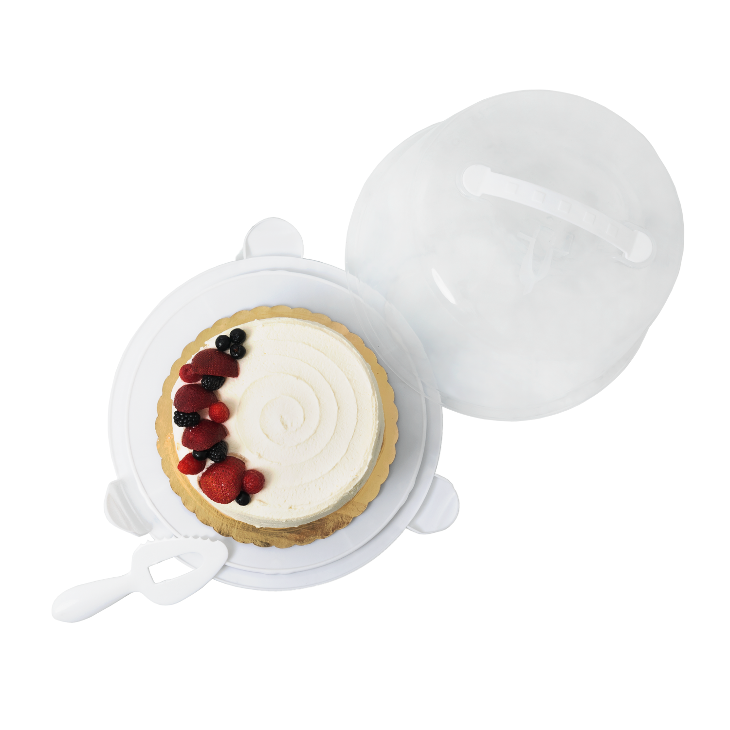 slide 3 of 4, KOLORAE Cake Carrier with Lid and Server, 1 ct