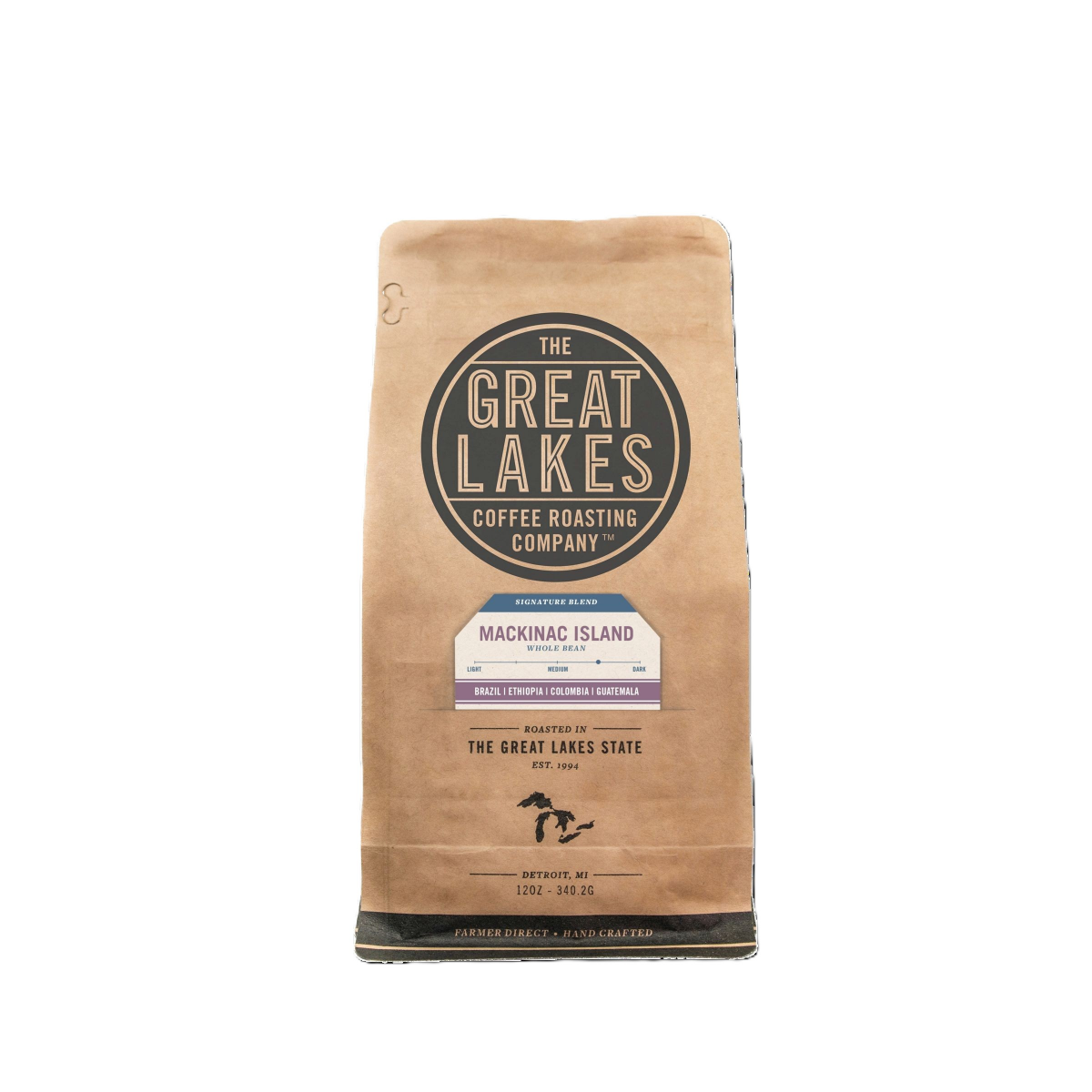 slide 1 of 1, Great Lakes Coffee Whole Bean Mackinac Island Blend, 12 oz, 12 oz
