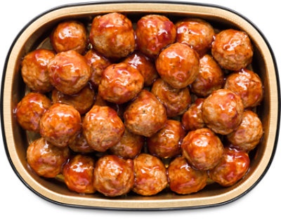 slide 1 of 1, Rm Meatballs With Bbq Sauce Fs Cold, per lb