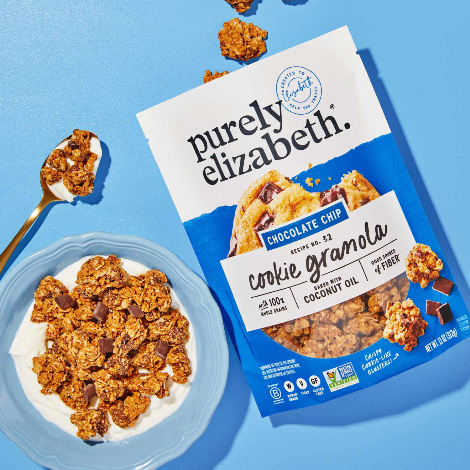 slide 7 of 8, Purely Elizabeth Chocolate Chip Cookie Granola Gluten-Free Non GMO 11 oz., 11 oz